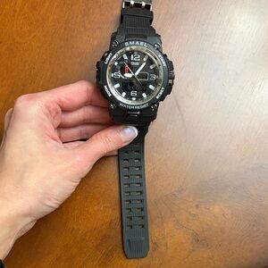 SMAEL Black Military Digital Analog Watch